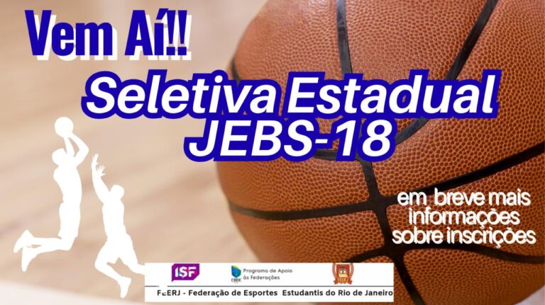 Seletiva Estadual JEBS Sub-18 – Basquetebol
Está chegando a disputa a Seletiva do Rio de Janeiro para selecionar os representantes do Estado no Campeonato Brasileiro que será realizado na cidade de Brasília no período de 11 a 18 de abril !
O Brasileiro será seletiva para o Mundial de Basquetebol que será realizado na cidade de Zlatibor na Servia de 13 a 22 de Junho ! 

📢 Em breve divulgaremos todas as informações sobre as inscrições.
Fiquem atentos!
interessados enviarem e mail para feerj@feerj.com